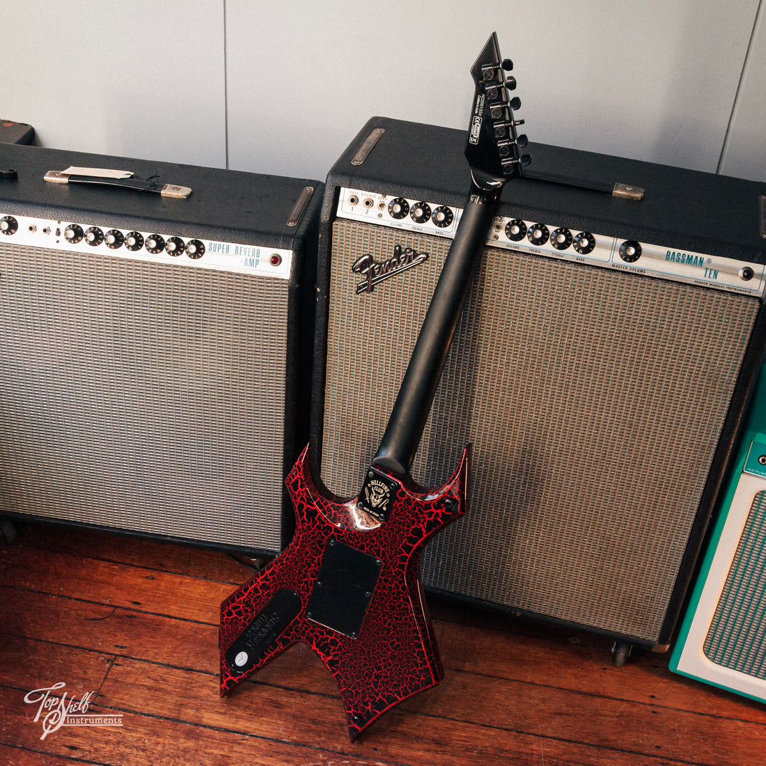 BC Rich x Stranger Things 'Eddie's Guitar' Warlock Red Crackle 2022
