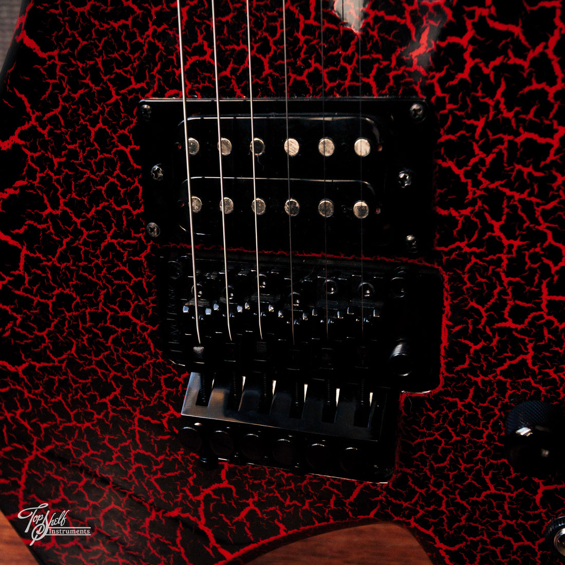 BC Rich x Stranger Things 'Eddie's Guitar' Warlock Red Crackle 2022