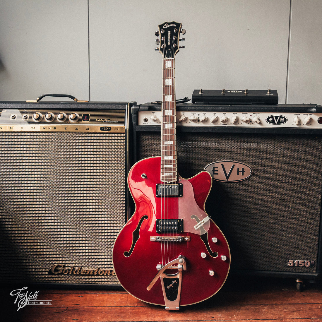 Electa Bad Boy Custom Hollowbody Candy Apple Red