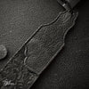 Franklin Embossed 2.5" Black Suede with Pebbled Black Glove Leather End
