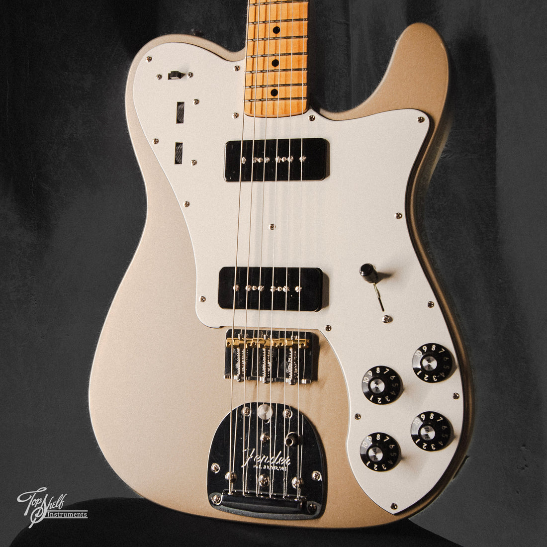 Fender Chris Shiflett Telecaster Deluxe Custom Build Shoreline Gold 2023