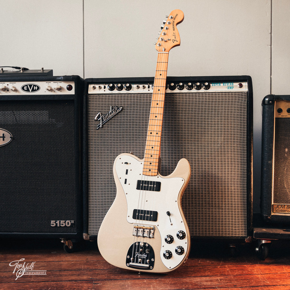 Fender Chris Shiflett Telecaster Deluxe Custom Build Shoreline Gold 2023