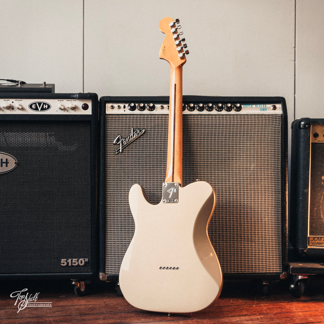 Fender Chris Shiflett Telecaster Deluxe Custom Build Shoreline Gold 2023