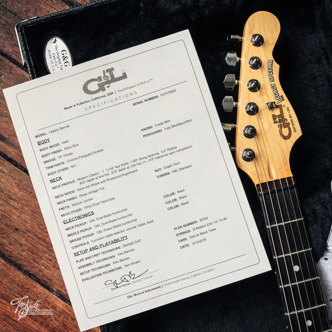 G&L Legacy Special Sonic Blue 2016