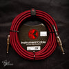 Kirlin 20FT/6M Instrument Cable ST/ST - Fishnet Red