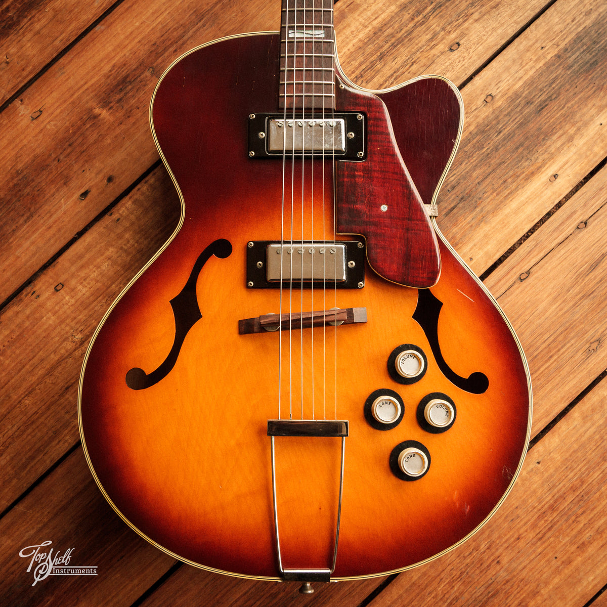 Teisco Model 14 Hollow Body Sunburst 1967 – Topshelf Instruments