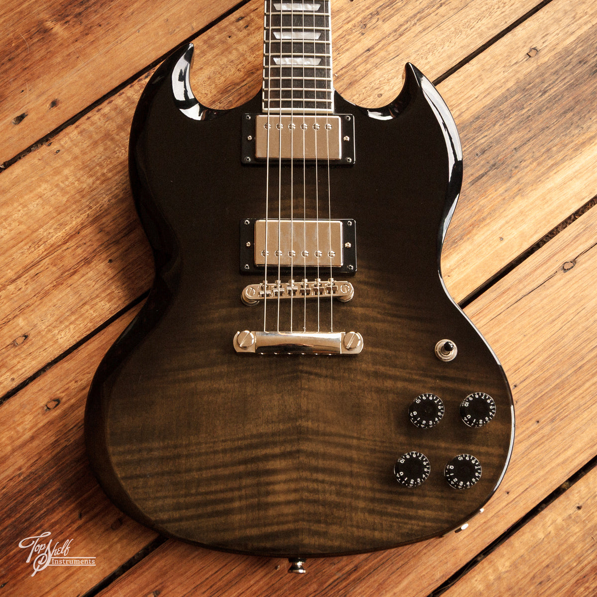 Epiphone SG Modern Figured Trans Black Fade 2019 – Topshelf