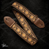 HipStrap Vintage Style Jacquard Embroidered Guitar Strap - Gold Haze