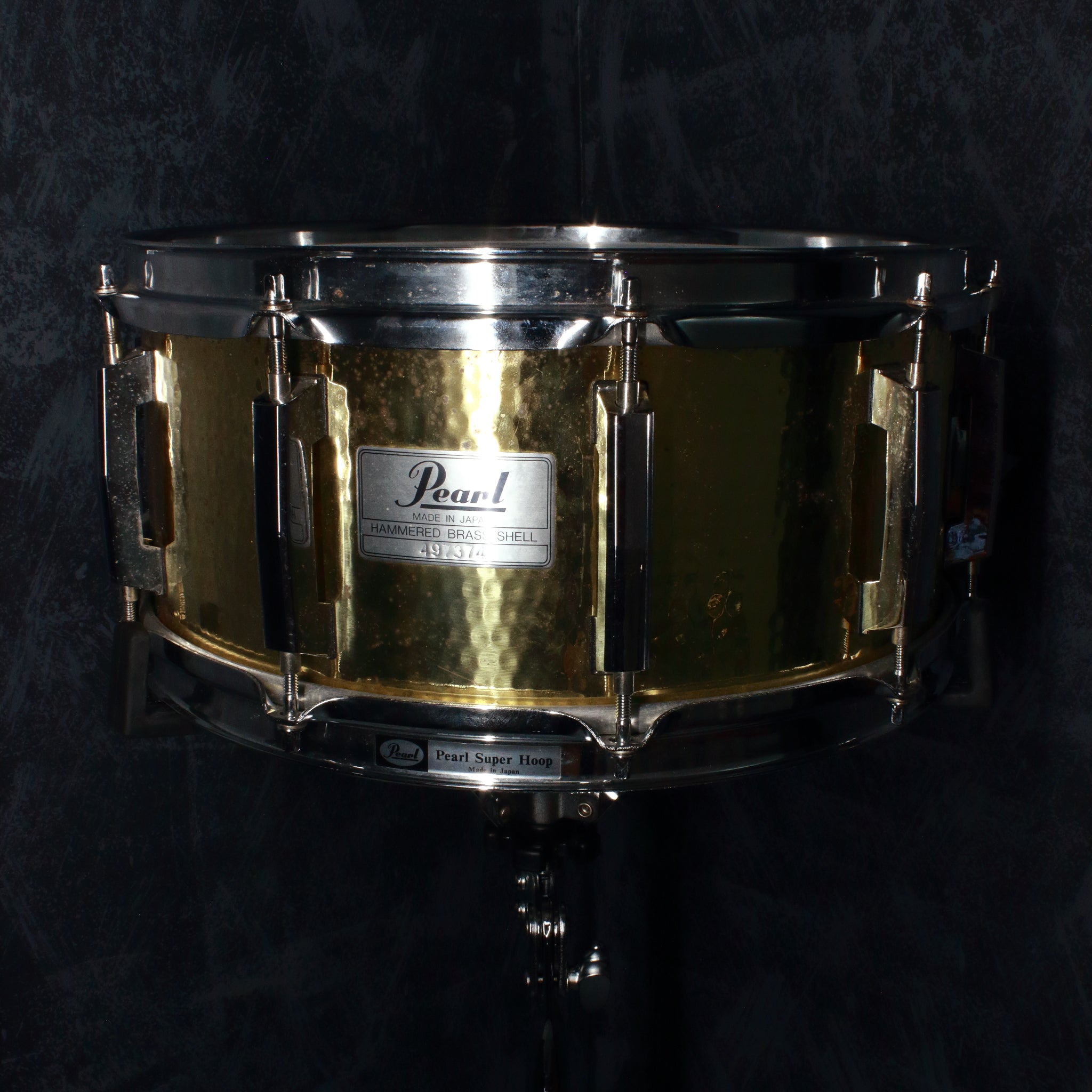 Pearl Made in Japan 14x6.5 Hammered Brass Snare Drum – Topshelf Instruments