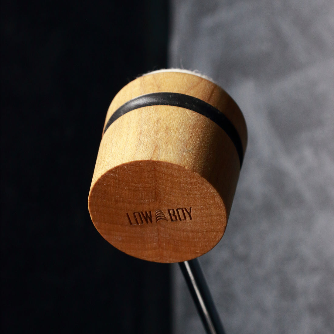 Low Boy Lightweight Felt Daddy Beater Natural with Black Stripe