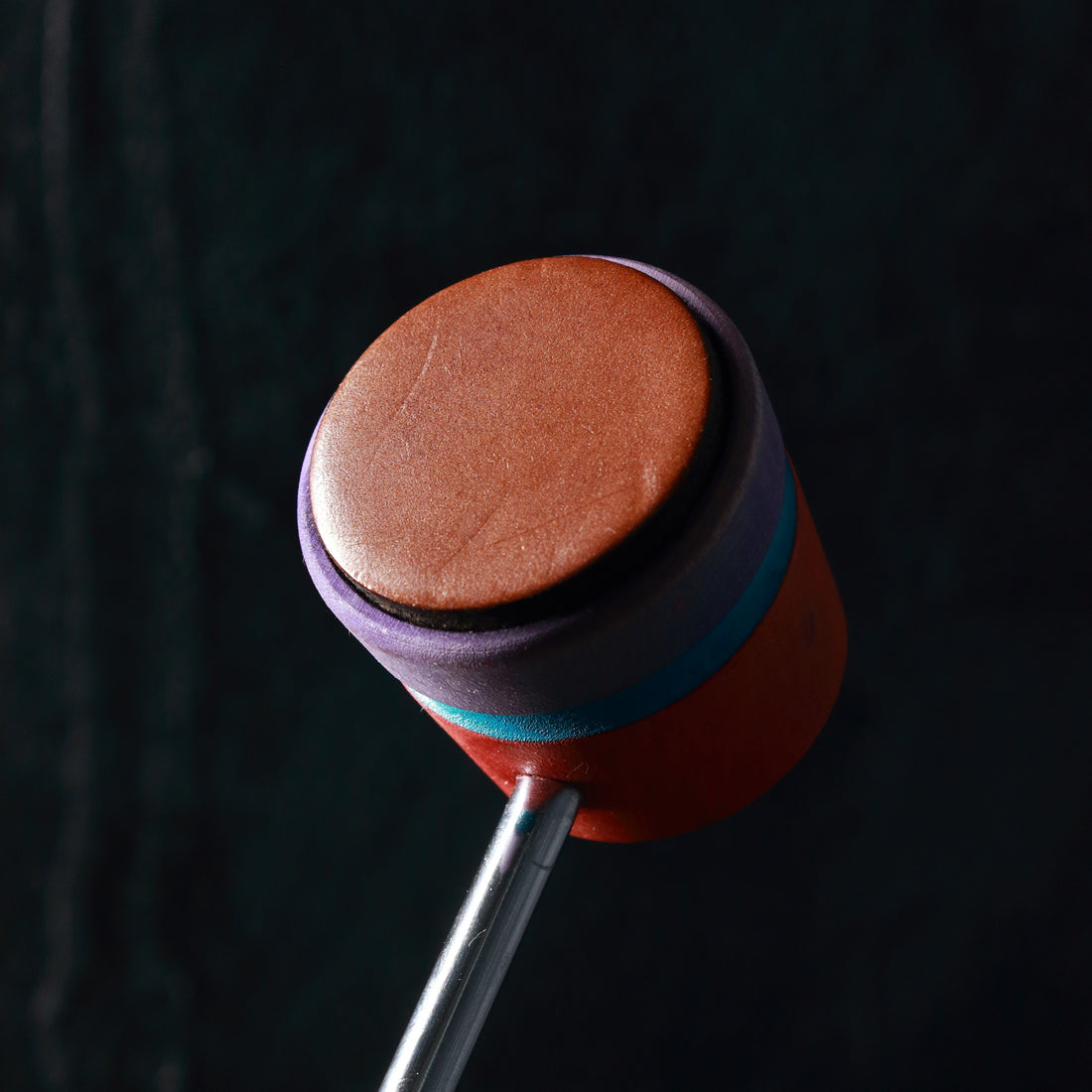 Low Boy Lightweight Leather Daddy Beater Red/Purple with Seafoam Stripe