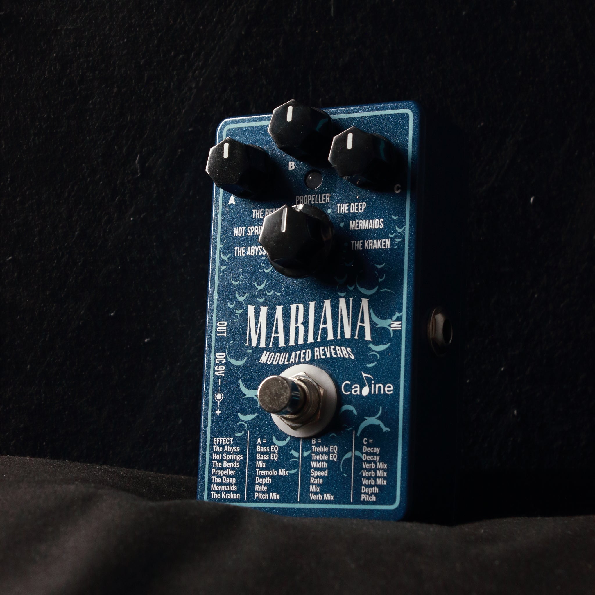 caline mariana pedal Cadine CP-507 Mariana Modulated Reverbs Pedal – Topshelf Instruments