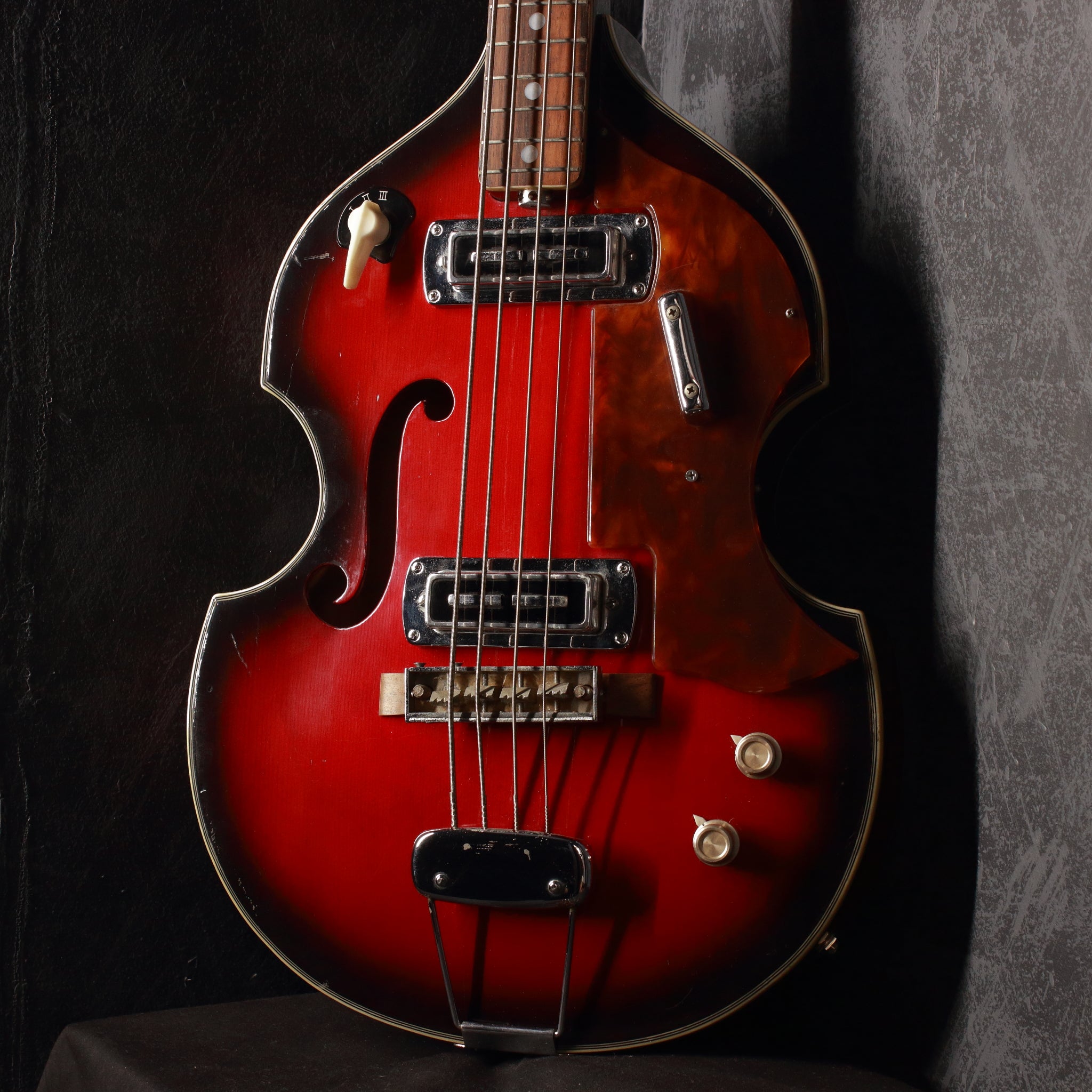 ベース TEISCO FB-2 SCROLL HEAD VIOLIN BASS 1960s Teisco Violin Bass Vintage w/ Scroll Headstock Japan
