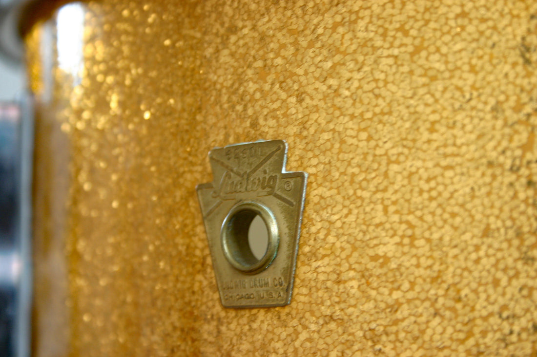 Used Ludwig Pioneer Snare Drum Gold Sparkle 1964