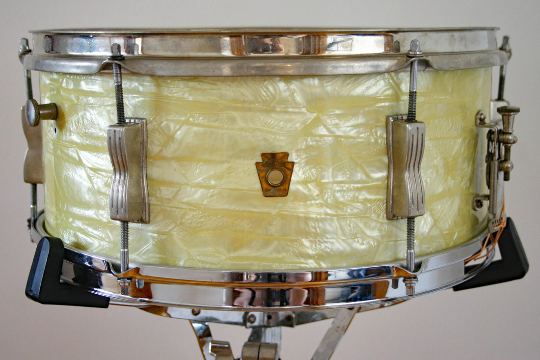 Used Ludwig Pioneer Snare Drum White Marine Pearl 1961-63