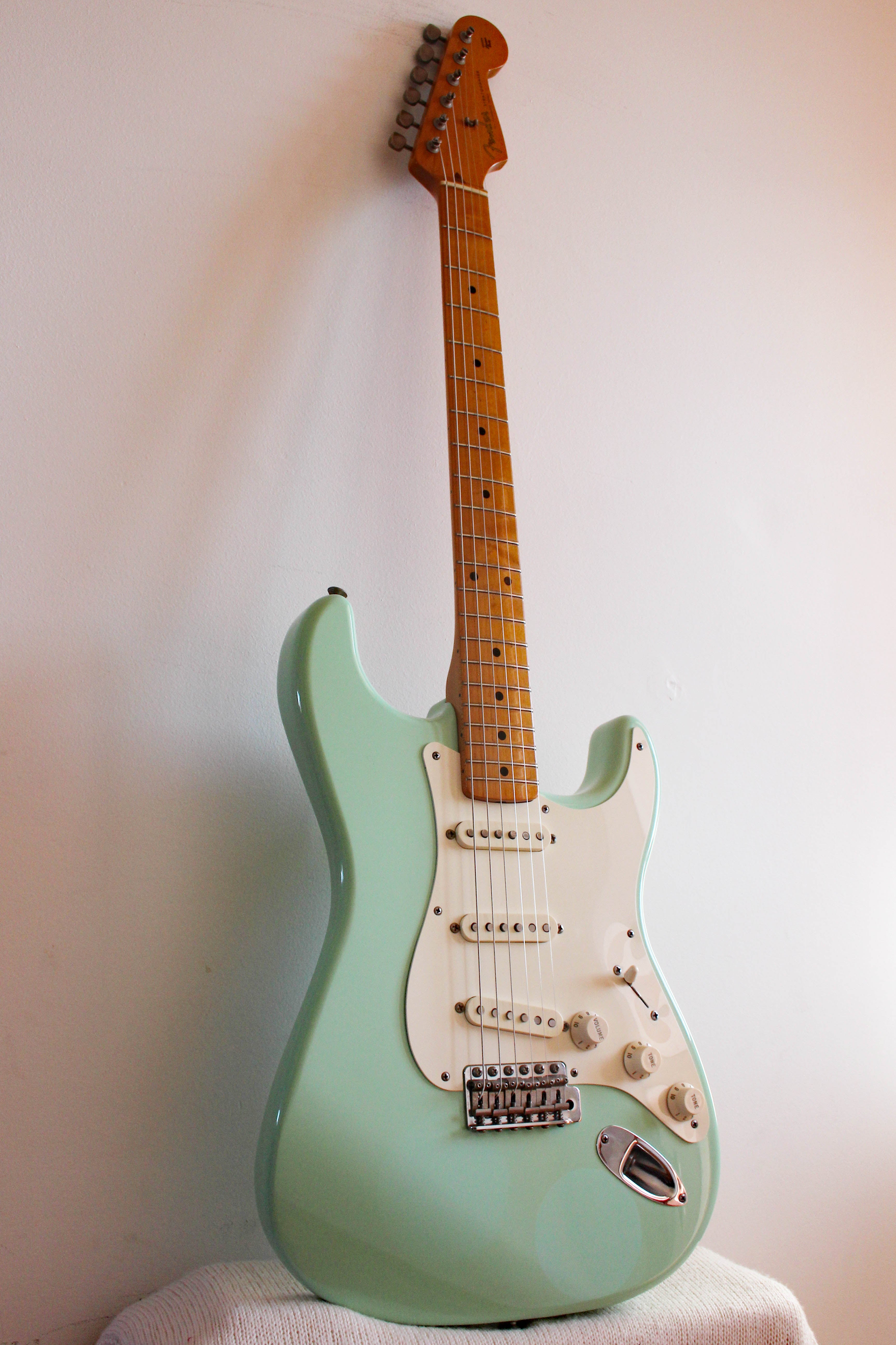 ギター Fender 50s Stratocaster Surf Green MIM 2003 Fender Stratocaster 50's Reissue Electric Guitar Surf Green