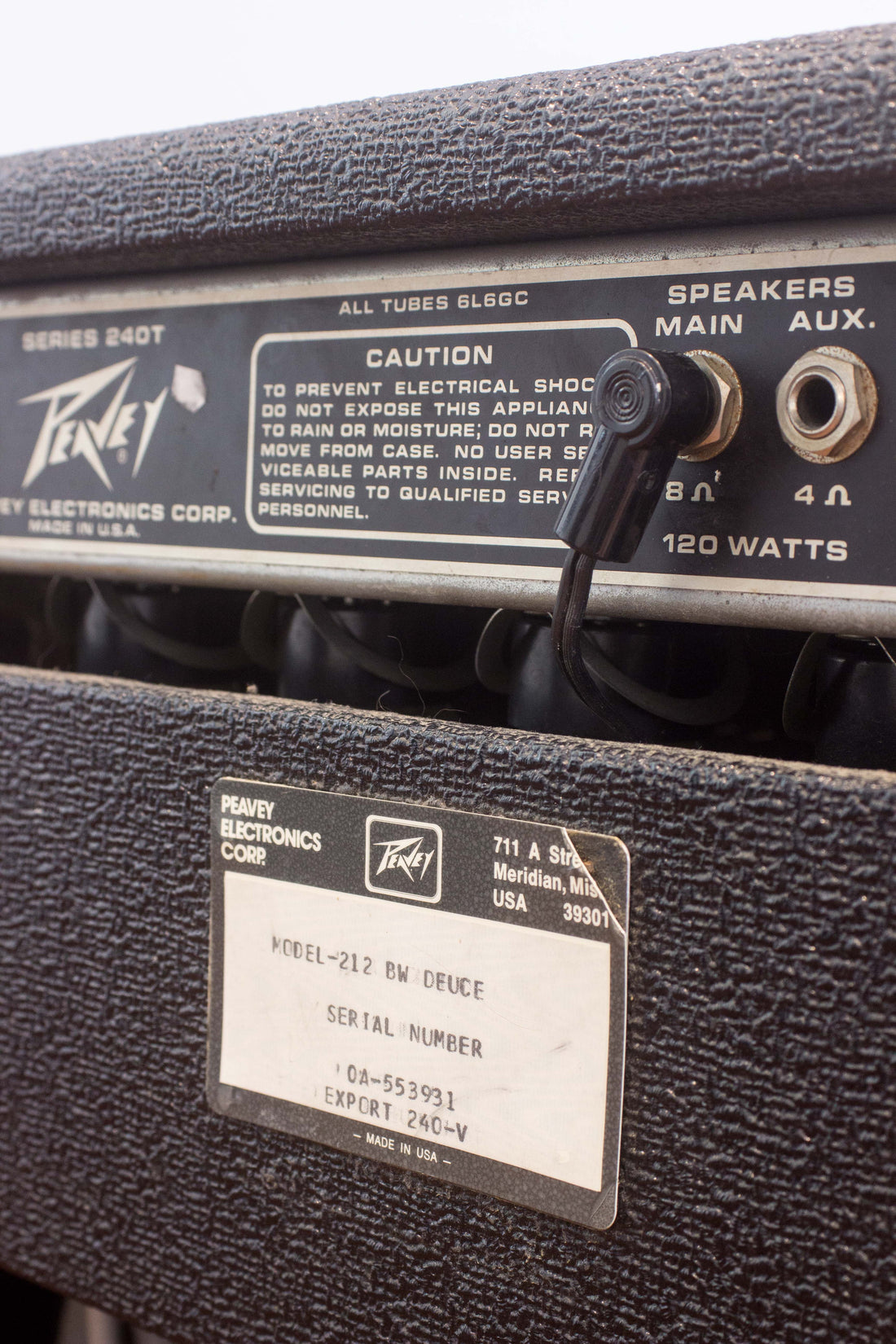 Peavey Deuce VT 100W 2x12" Guitar Combo Amp 1979