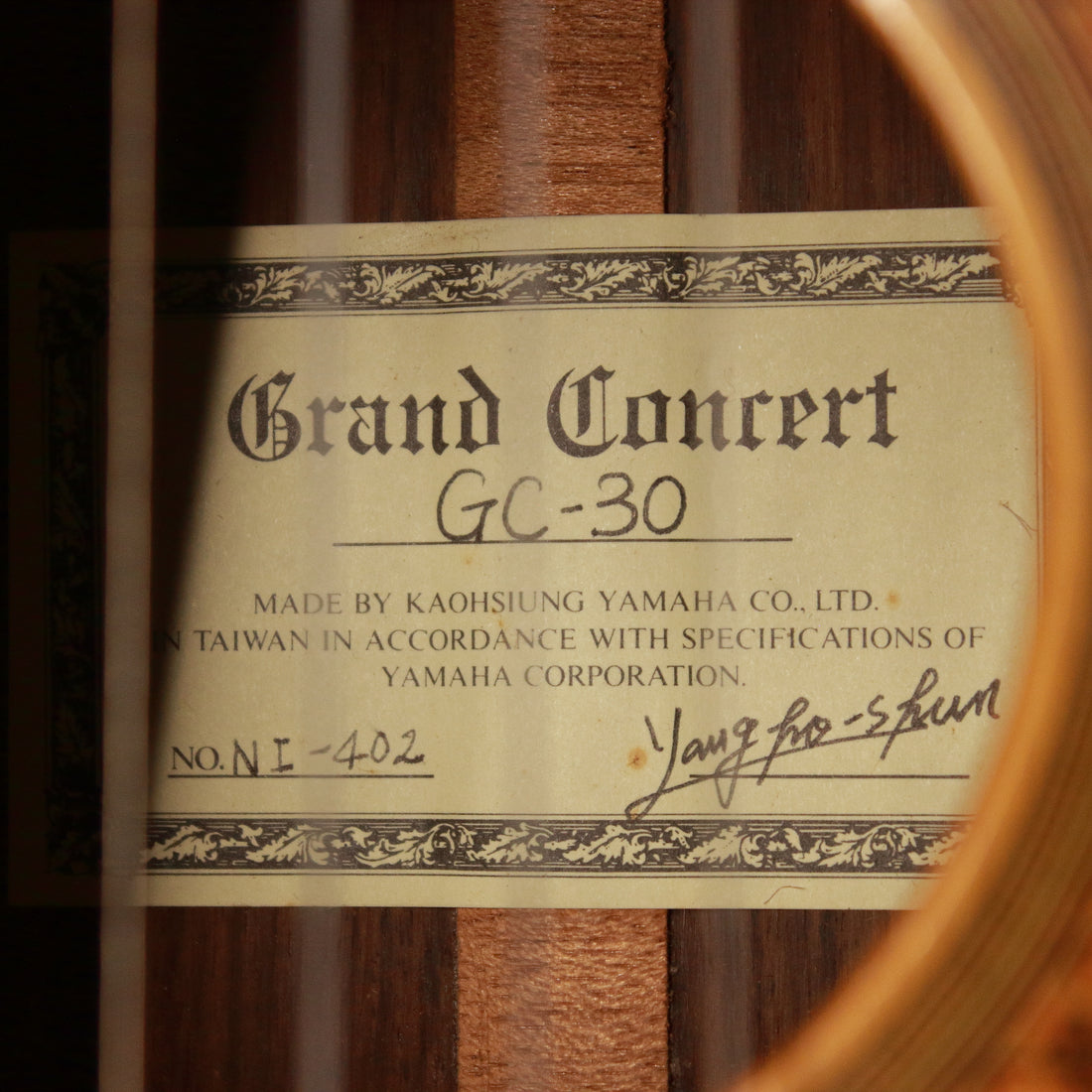 Yamaha GC-30 Grand Concert Classical Acoustic 1989