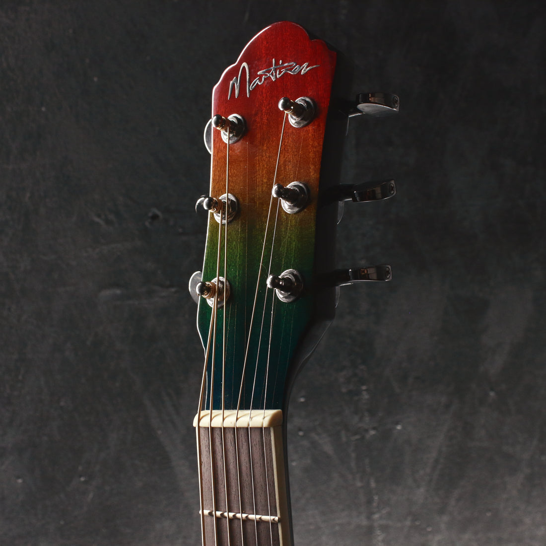 Martinez 41 Series Folk Size Cutaway Acoustic/Electric Guitar Rainbow Burst