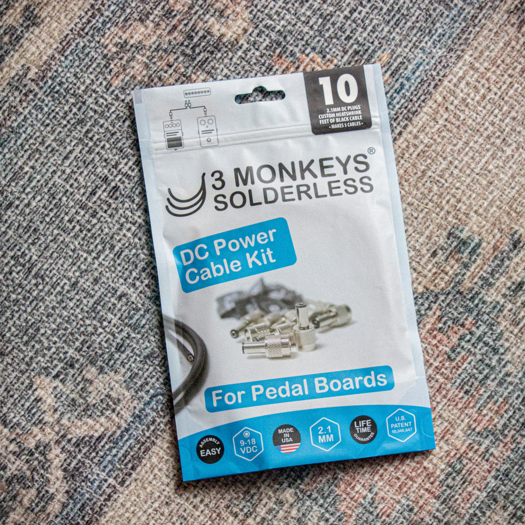3 Monkeys Solderless DIY 9-18v 2.1mm DC Power Cable Kit
