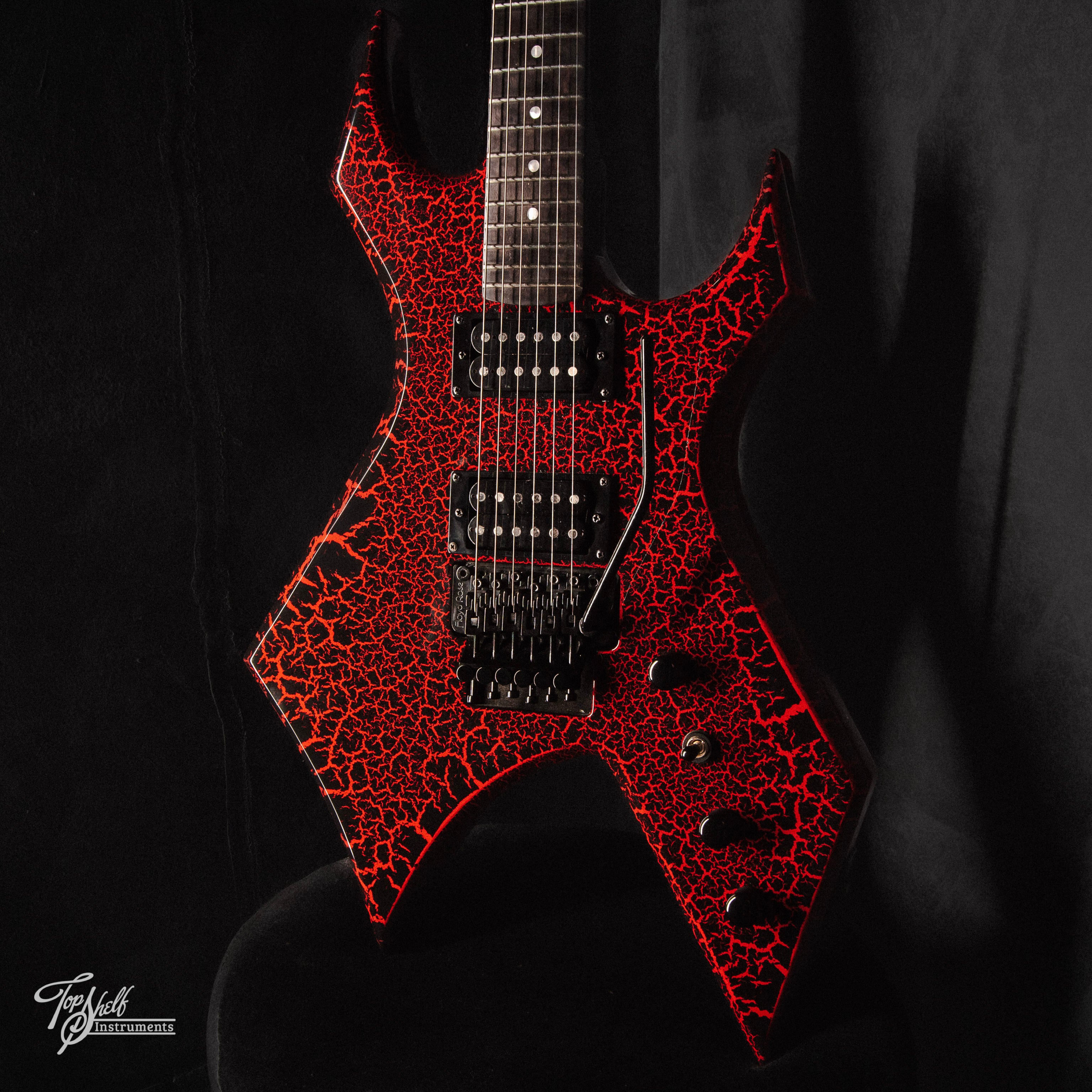 BC Rich x Stranger Things 'Eddie's Guitar' Warlock Red Crackle 2022 ...