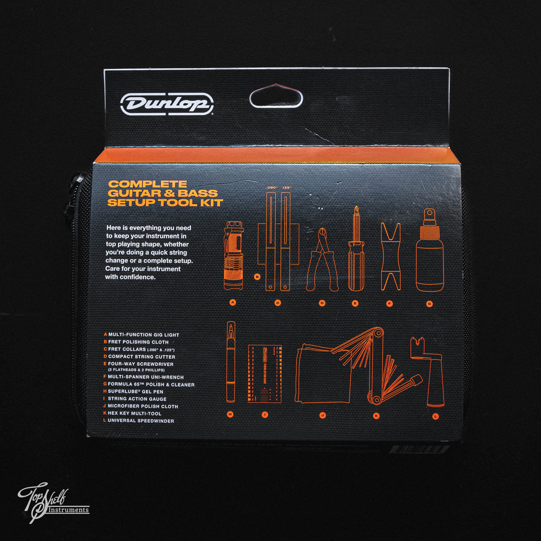 Jim Instruments Jim Dunlop JDGT122 System 65 Complete Guitar & Bass Setup Tool Kit ...