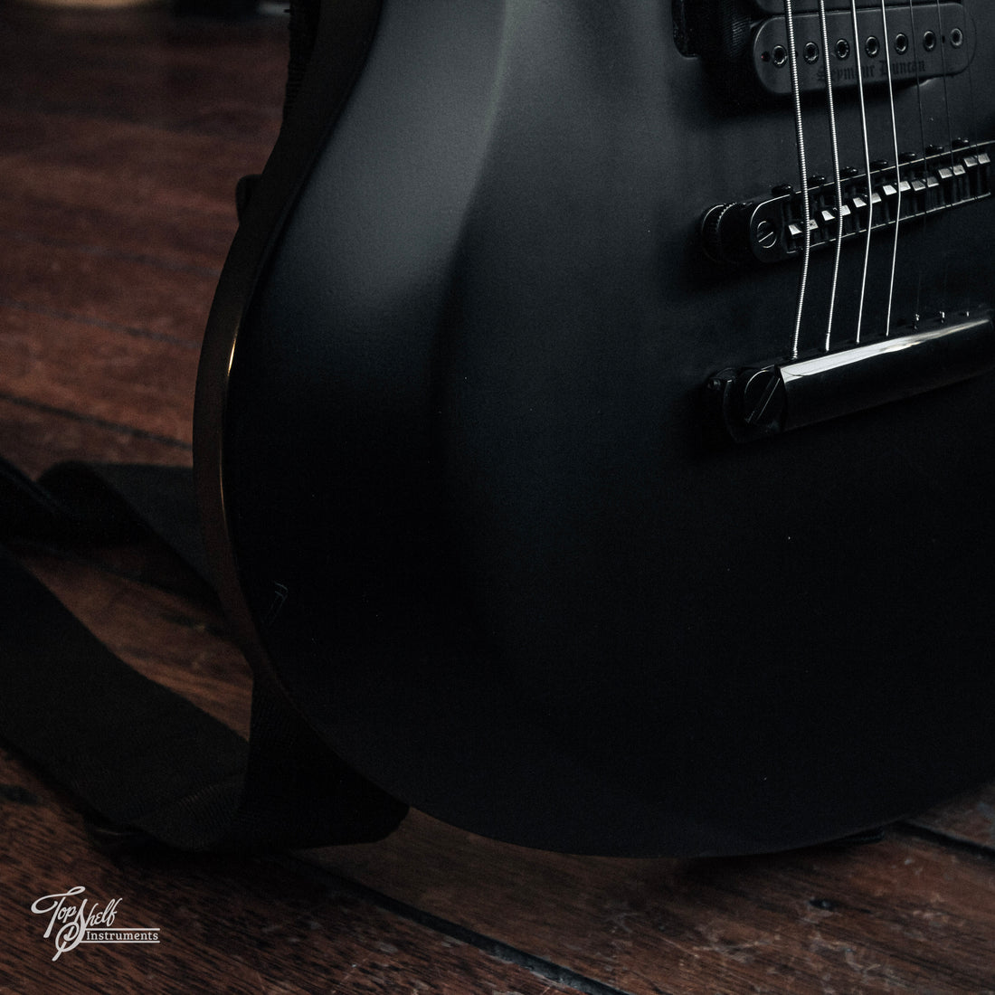 LTD Viper-7 Black Metal Baritone Black Satin 2018