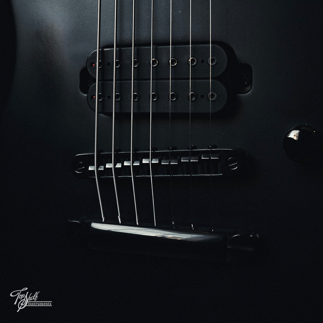 LTD Viper-7 Black Metal Baritone Black Satin 2018