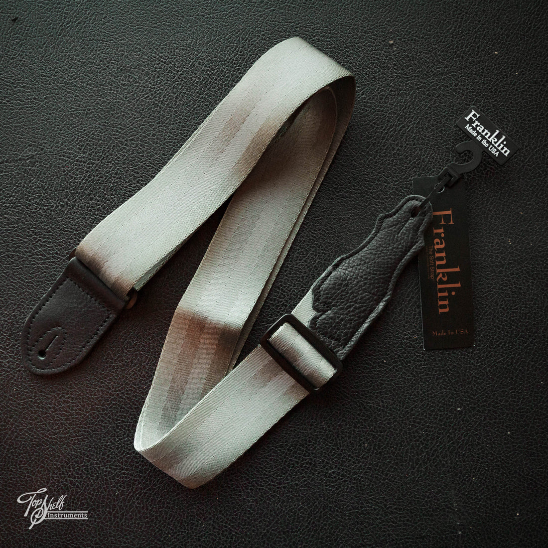Franklin "The Aviator" 2" Seat Belt Guitar Strap - Silver