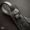 Franklin Embossed 2.5" Black Suede with Pebbled Black Glove Leather End