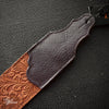 Franklin Embossed 2.5" Caramel Suede with Pebbled Chocolate Glove Leather End