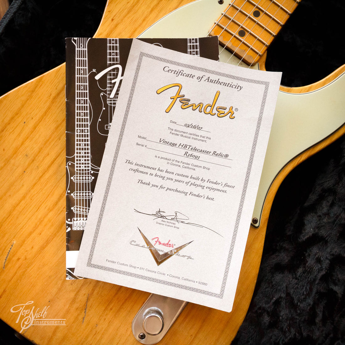 Fender Custom Shop Vintage HB Telecaster Relic Aged Natural 2007