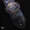 HipStrap Vintage Style Jacquard Embroidered Guitar Strap - Purple Haze