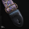 HipStrap Vintage Style Jacquard Embroidered Guitar Strap - Purpleheart