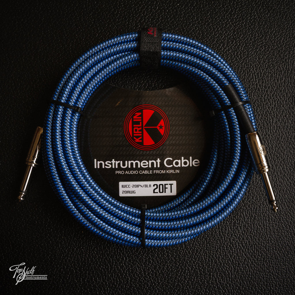 Kirlin 20FT/6M Instrument Cable ST/ST - Fishnet Blue