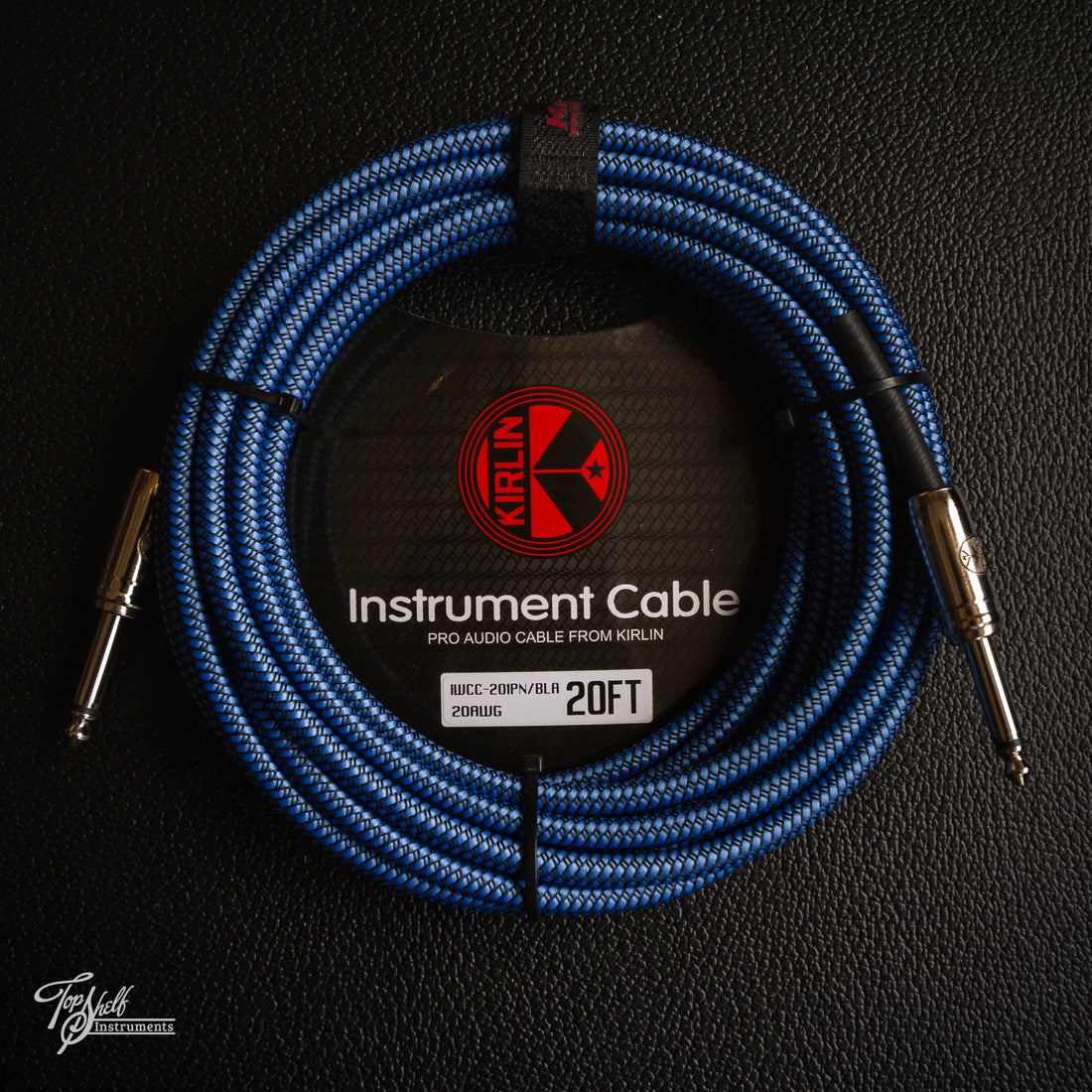 Kirlin 20FT/6M Instrument Cable ST/ST - Fishnet Blue