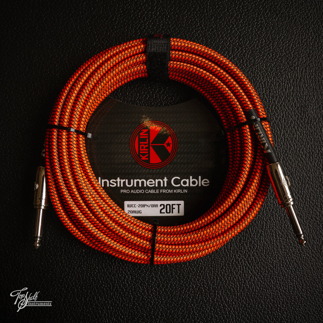 Kirlin 20FT/6M Instrument Cable ST/ST - Fishnet Orange