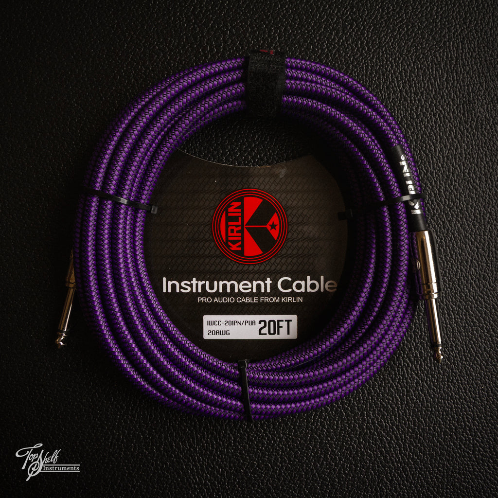 Kirlin 20FT/6M Instrument Cable ST/ST - Fishnet Purple