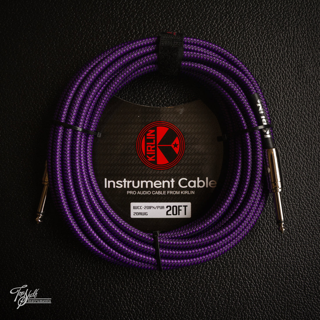 Kirlin 20FT/6M Instrument Cable ST/ST - Fishnet Purple