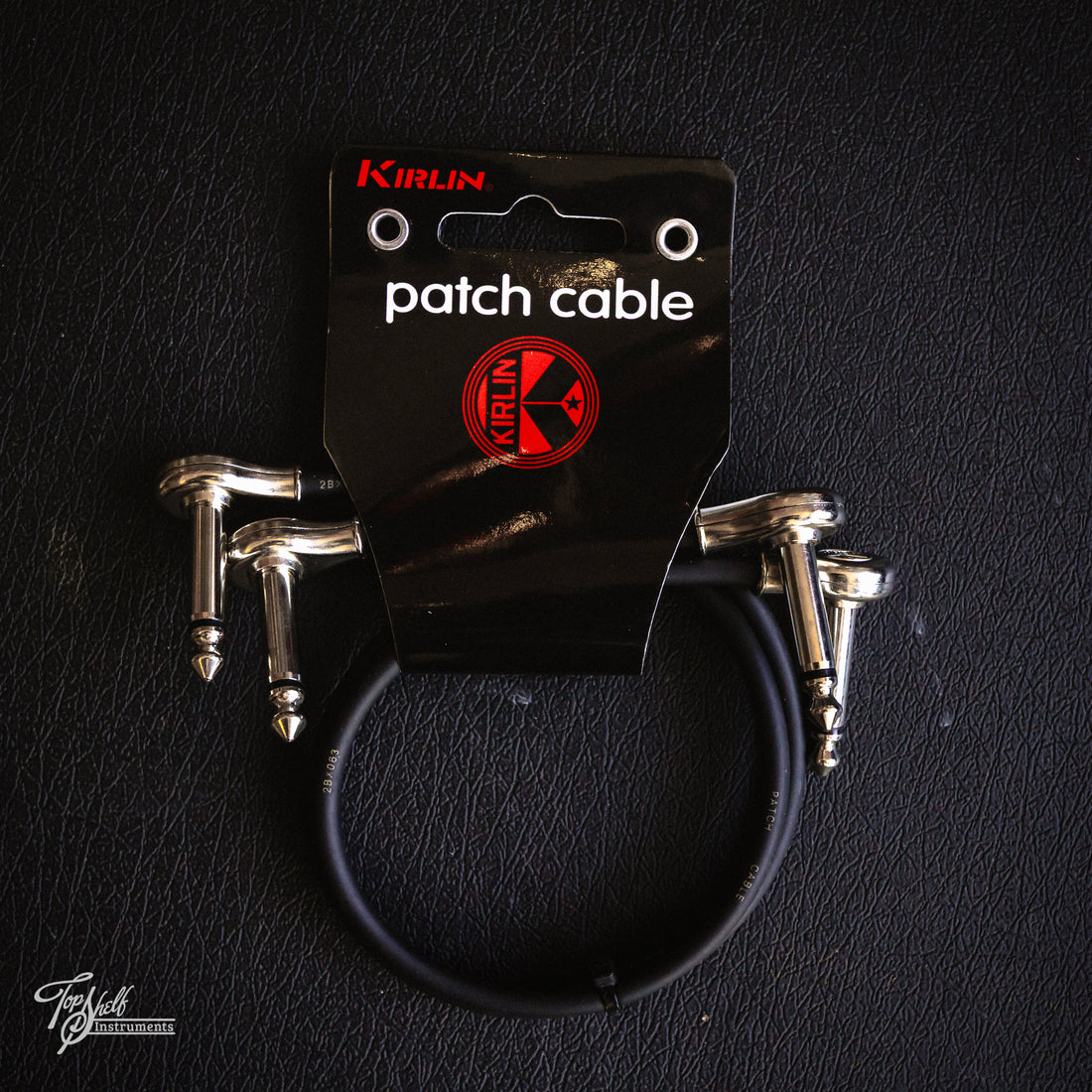 Kirlin 12" Low-Profile Right-Angle Patch Cables - Black (2-Pack)