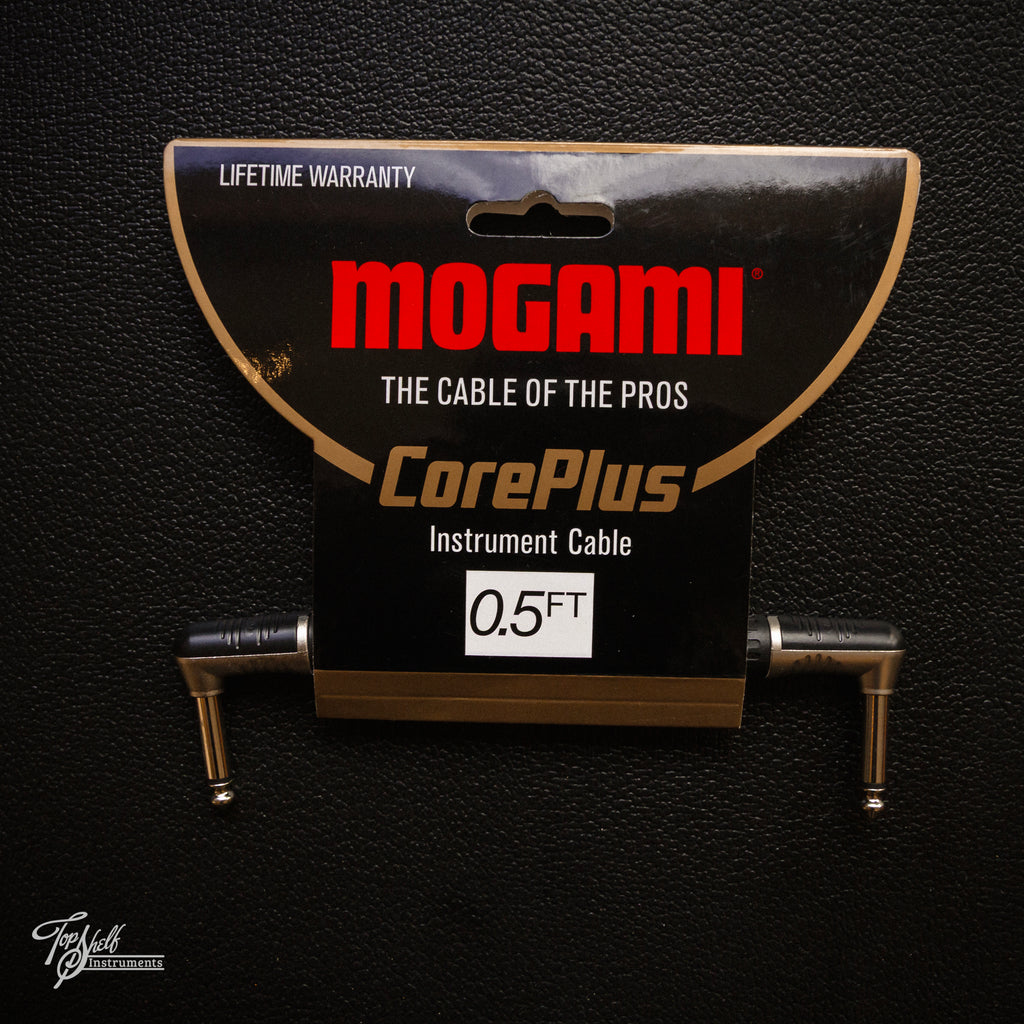 Mogami CorePlus Instrument Cable 0.5FT RA/RA
