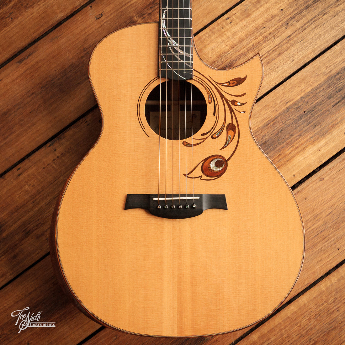 Magic Guitar 2A Peacock Print Grand Auditorium Acoustic Natural 2022