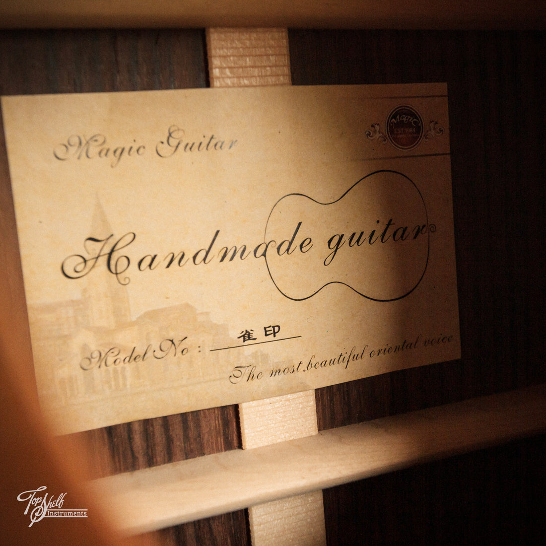 Magic Guitar 2A Peacock Print Grand Auditorium Acoustic Natural 2022