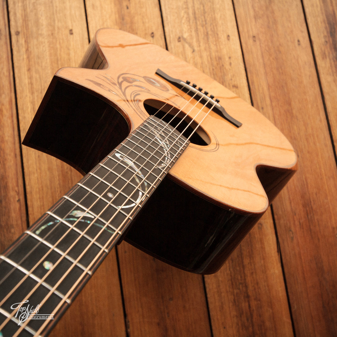 Magic Guitar 2A Peacock Print Grand Auditorium Acoustic Natural 2022