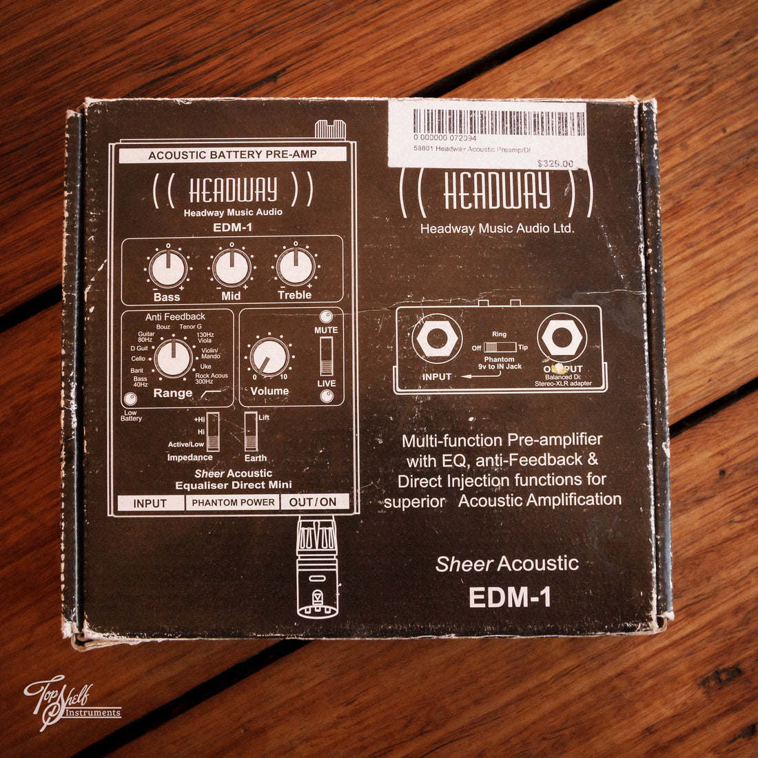 Headway EDM-1 Sheer Acoustic Preamp/DI