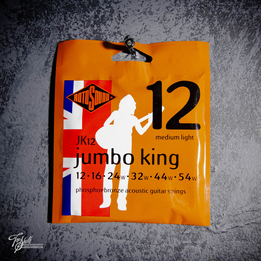 RotoSound JK12 Jumbo King 12-54 Medium Light Phosphor Bronze Acoustic Guitar Strings