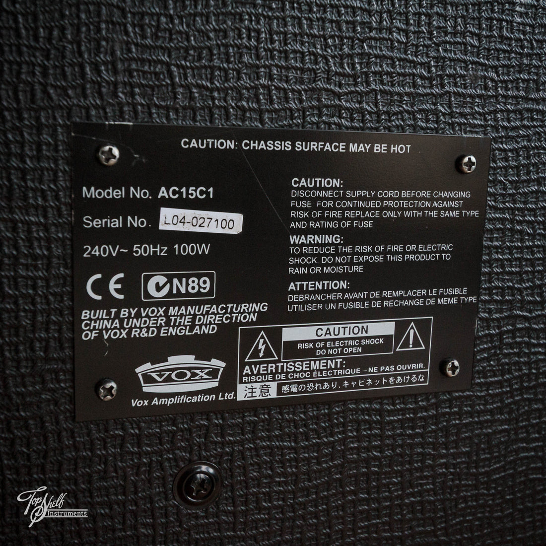 Vox AC15C1 1x12" Guitar Combo Amp