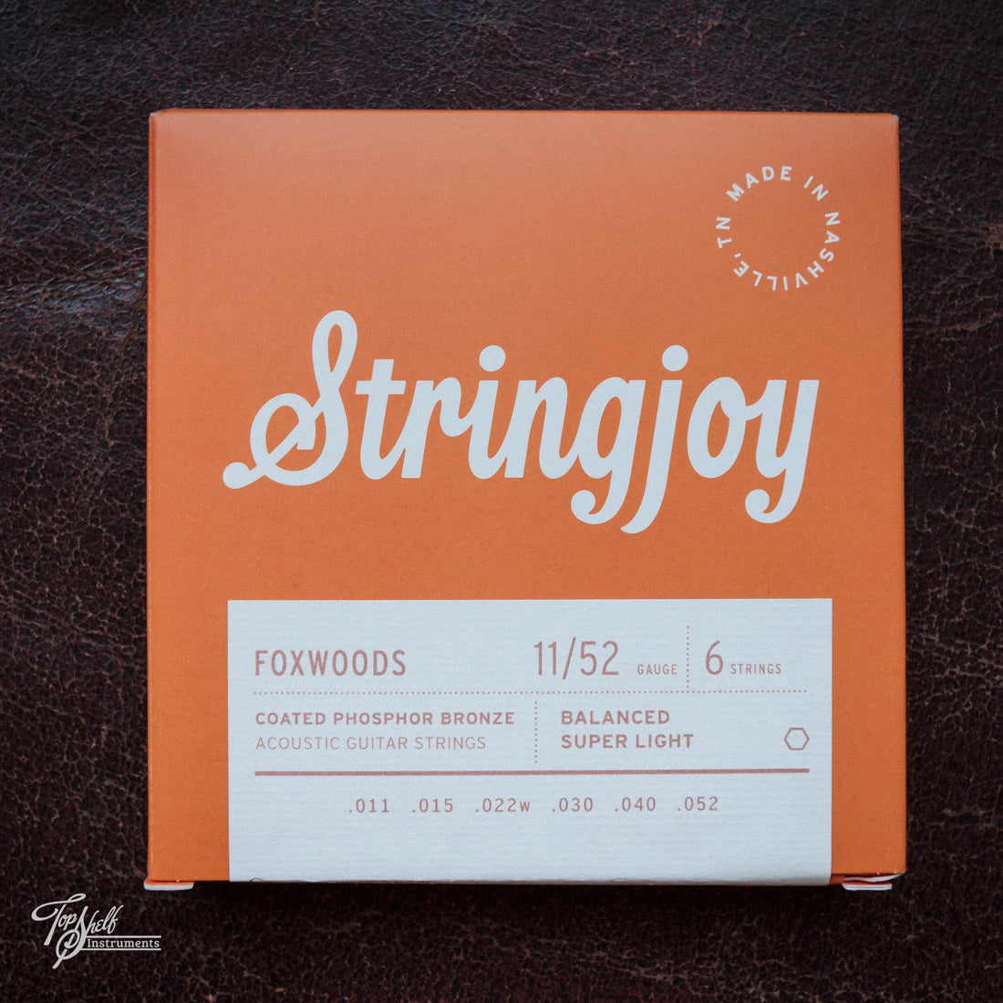 Stringjoy Foxwoods 11/52 Balanced Super Light Coated Phosphor Bronze Acoustic Guitar Strings