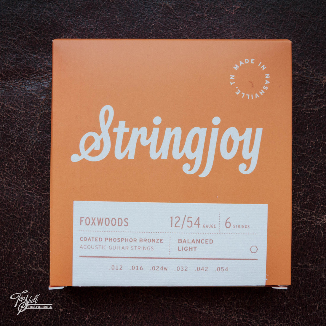 Stringjoy Foxwoods 12/54 Balanced Light Coated Phosphor Bronze Acoustic Guitar Strings