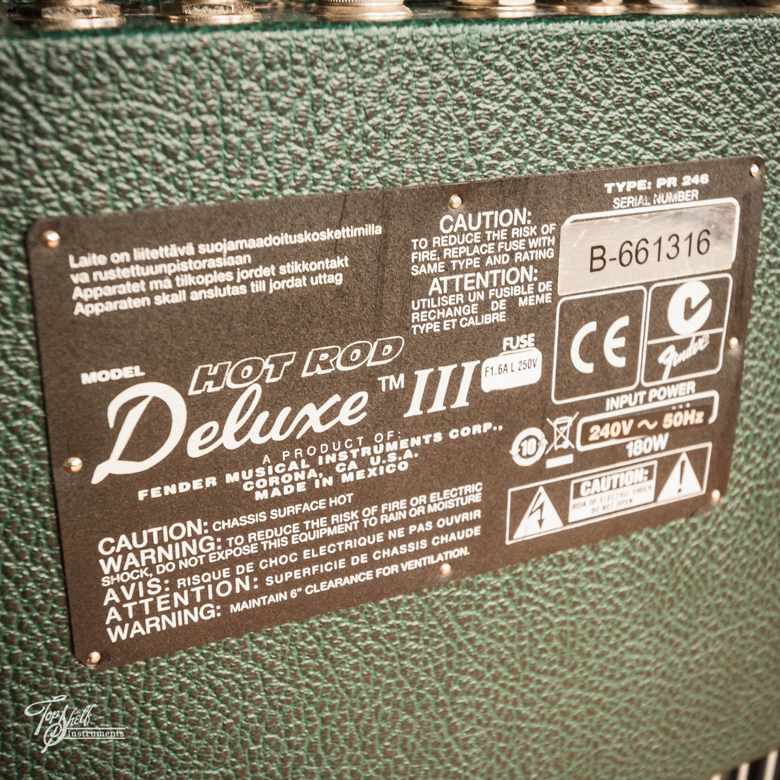Fender Hot Rod Deluxe III Emerald Green 1x12" Guitar Combo Amp